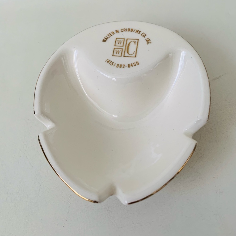 Vintage Walter W. Cribbins Co LTD San Francisco Promotional Ashtray 1960s